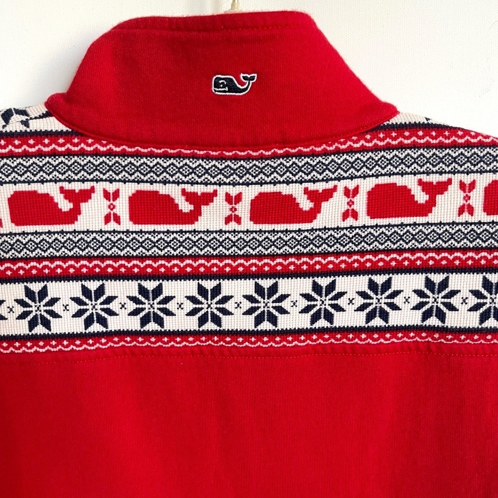 Vineyard Vines red quarter zip sweatshirt - Picture 6 of 7